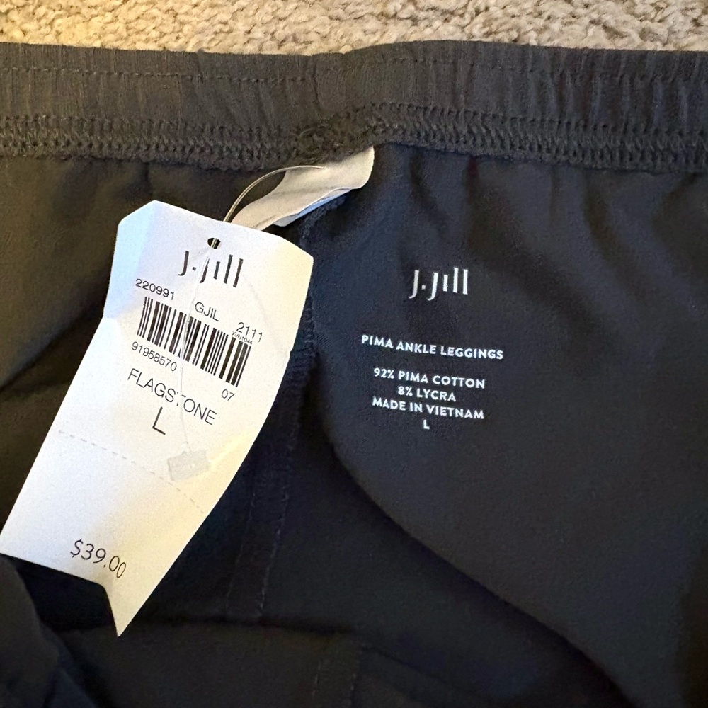 J. Jill Pima Ankle Leggings in Dark Gray